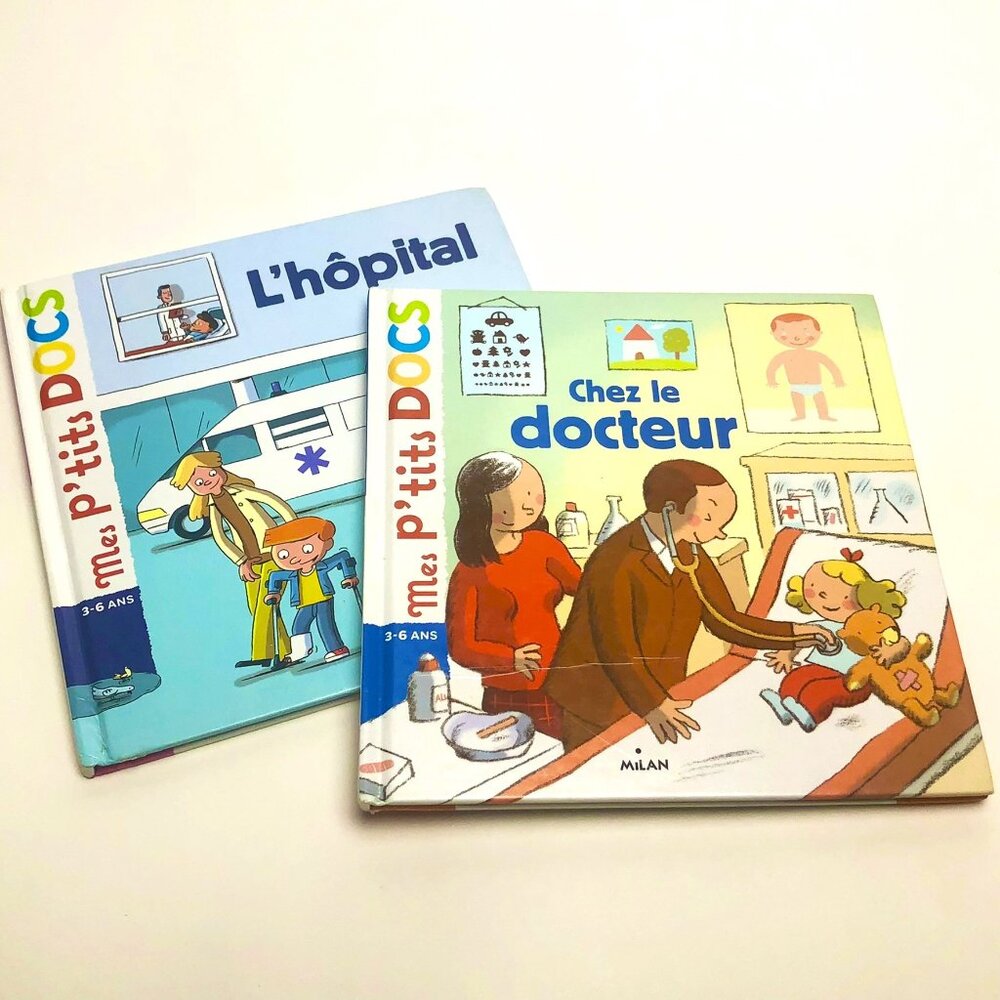 2 French Books for Kids Livres enfants Documentaires Docteur Hôpital